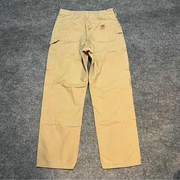 Tan Carhartt Carpenter Baggy Pants Loose Fit Size 32x31 - Picture 3 of 7